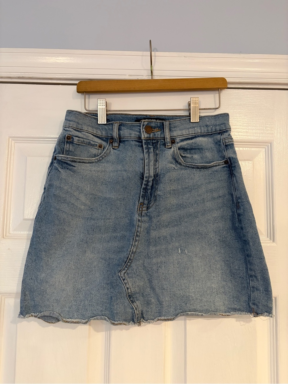 Classic Light Wash Denim Skirt